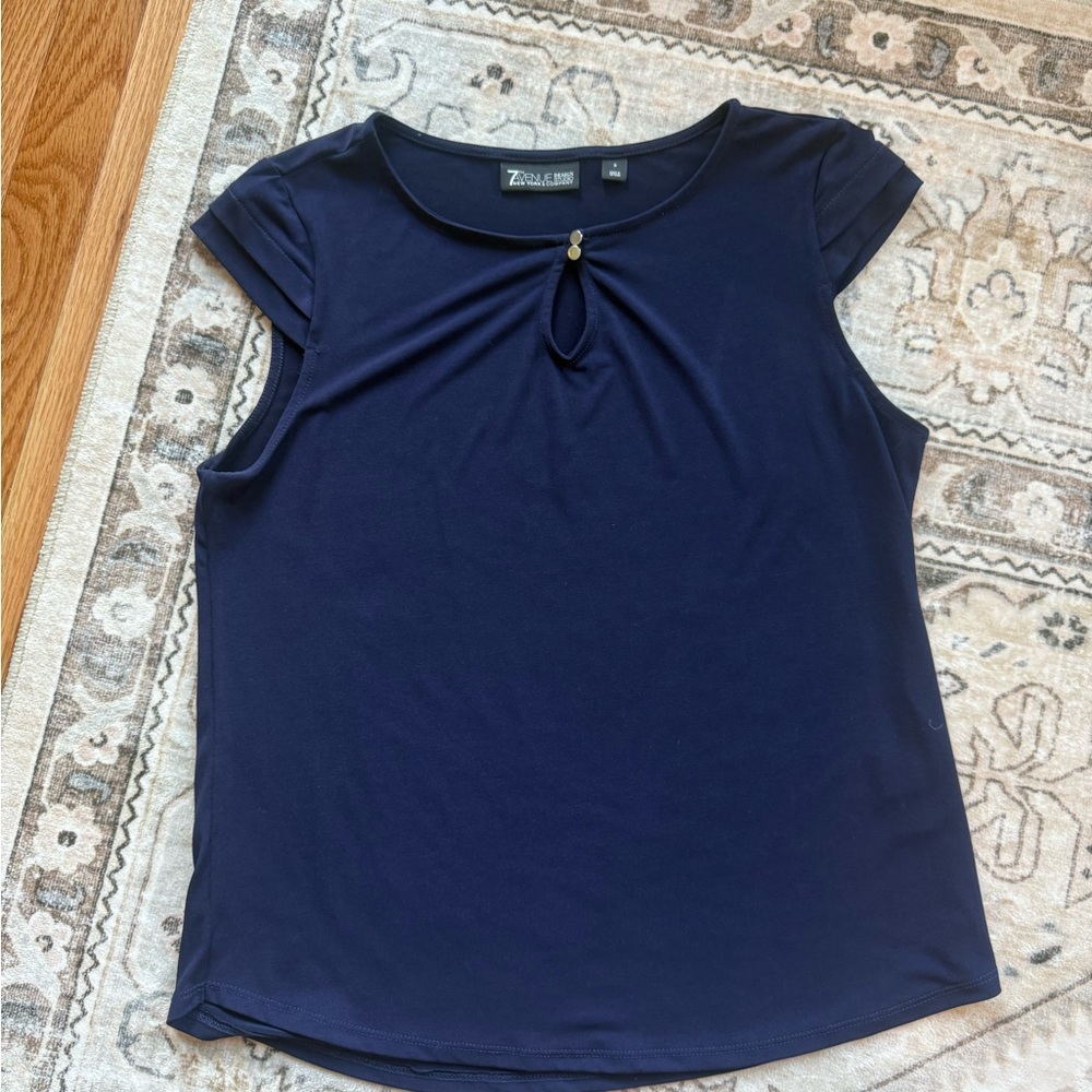 7th Avenue Navy Blue Women's Top